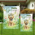thumbnail image 4 of Goldendoodle Hello Spring Time Flower Floral Nature Garden Flag 12x18in Double Sided Doodle Dog Lover Gifts Idea Outdoor Decor - 02031, 4 of 5