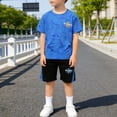 thumbnail image 2 of Boys Two-piece Short Sleeve Printed Graphic Tee, T-shirt and Shorts Clothing Set, 2 of 6
