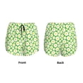 thumbnail image 5 of Vsdgher Daisies Flowers Print Women's Running Double Layer Shorts High Waisted with Pockets Elastic Yoga Workout Athletic Gym Sports, 5 of 8