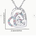 thumbnail image 6 of Lovely Heart-Shaped Rose Gold Plated Color Heart Unicorn Necklace Birthday Jewelry Gifts for Women, Mom and Best Friend, Anniversary Valentines Day Gifts, 6 of 6