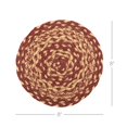 thumbnail image 5 of VHC Brands Classic Country Primitive Tabletop & Kitchen Jute Red Trivet, Burgundy Natural Tan 8", 5 of 7