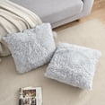 thumbnail image 3 of NOMADIC NOOK 4 Pcs Plush Throw Pillow Covers Soft Fluffy Cushion Covers for Sofa Light Grey 16" x 16"/18" x 18", 3 of 6