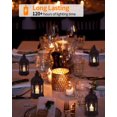 thumbnail image 4 of Mini linterna SHYMERY vintage negra con velas LED parpadeantes, 4 of 8