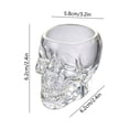 thumbnail image 3 of Skull Shaped Whiskey Glasses,2.7 oz Heavy Base Skeleton Drinking Cup | Clear Round Mouth Cocktail Glasses for Halloween Decor,Gifts for Cocktail Lovers, 3 of 6