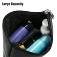 thumbnail image 5 of Travel Makeup Bag Makeup Brush Holder Cosmetics Storage Bag Portable Light Black PU Leather L Size, 5 of 7