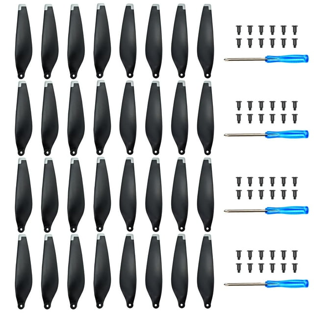 Set de hélices Craznick de 32 unidades para DJI Mini 3 con herramientas, color plateado