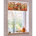 thumbnail image 4 of Fall Valances for Windows, Retro Watercolor Truck Pumpkin Sunflower Leaves Rod Pocket Short Window Valance Curtains Holiday Window Treatment for Kitchen Living Room Bathroom, 60"x18", 4 of 6