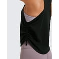 thumbnail image 5 of CRZ YOGA Pima Cotton Ruched Side Tank Tops for Women Workout Athletic Casual Racerback Sleeveless Shirts, 5 of 6