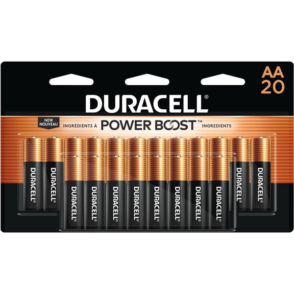 Duracell, DURMN1500B20CT, Coppertop Alkaline AA Battery 20-Packs, 12 / Carton, Black/Copper
