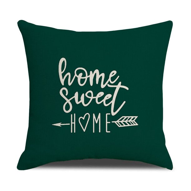 Fundas de cojín, juego de 4 fundas de cojín de 45 x 45, fundas de almohada cuadradas de 18 x 18, paquete de 4 para exteriores, patio, jardín, sala de estar, sofá, decoración de granja, verde