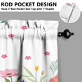 thumbnail image 5 of Watercolor Flowers Kitchen Curtains and Valances Set - 3 Piece Kitchen Curtains Sets with Valance for Windows Rod Pocket Machine Washable Kitchen Decor Decorations (54"x18"+2x27.5"x24"), 5 of 6