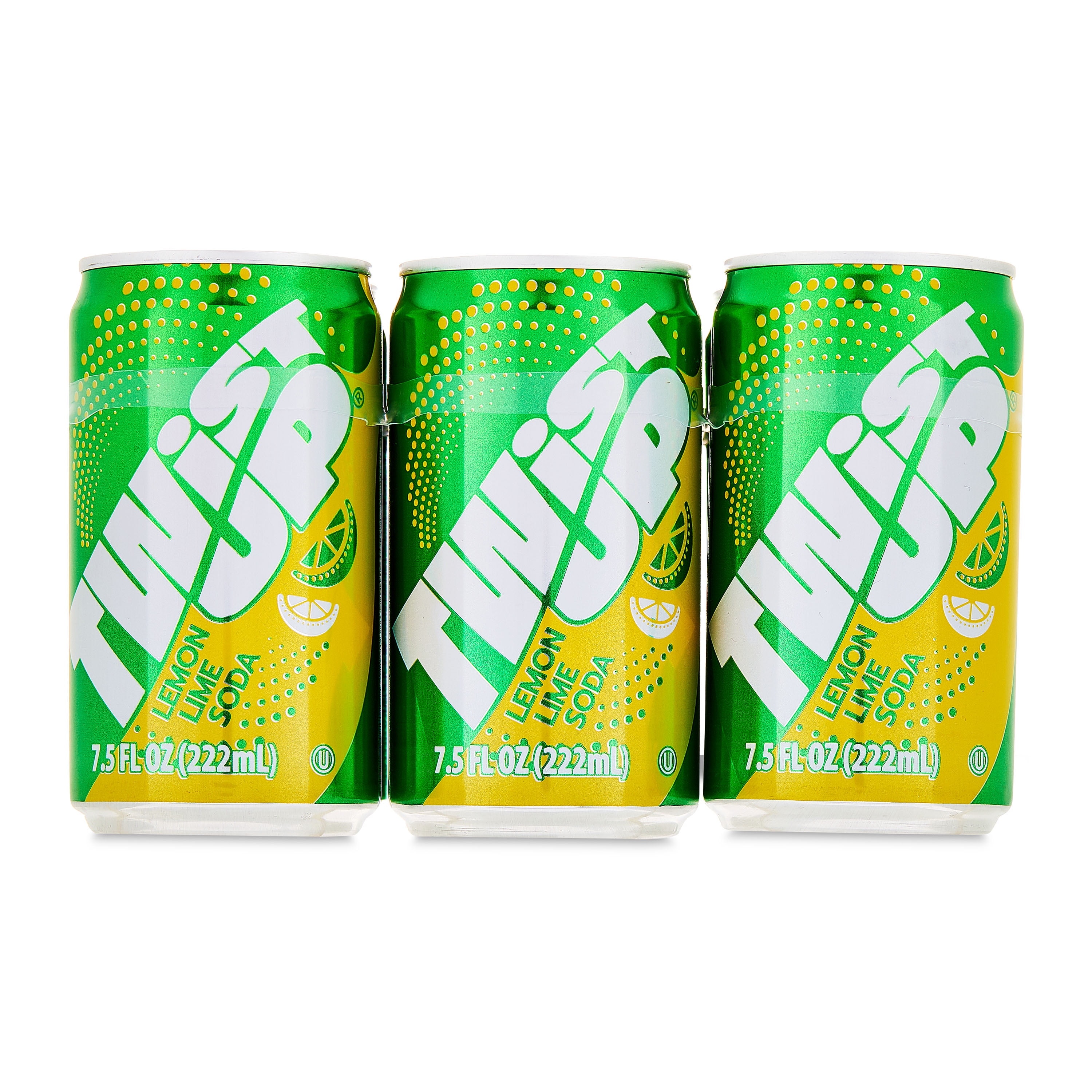 (4 pack) Great Value Twist up Lemon Line Soda, 7.5 fl oz, 6 Pack Cans