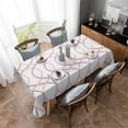 thumbnail image 4 of Geometric Abstract Lines In Pink Gray Table Cloth Waterproof Dining Tablecloth Kitchen Decorative Party Table Cover, 4 of 6