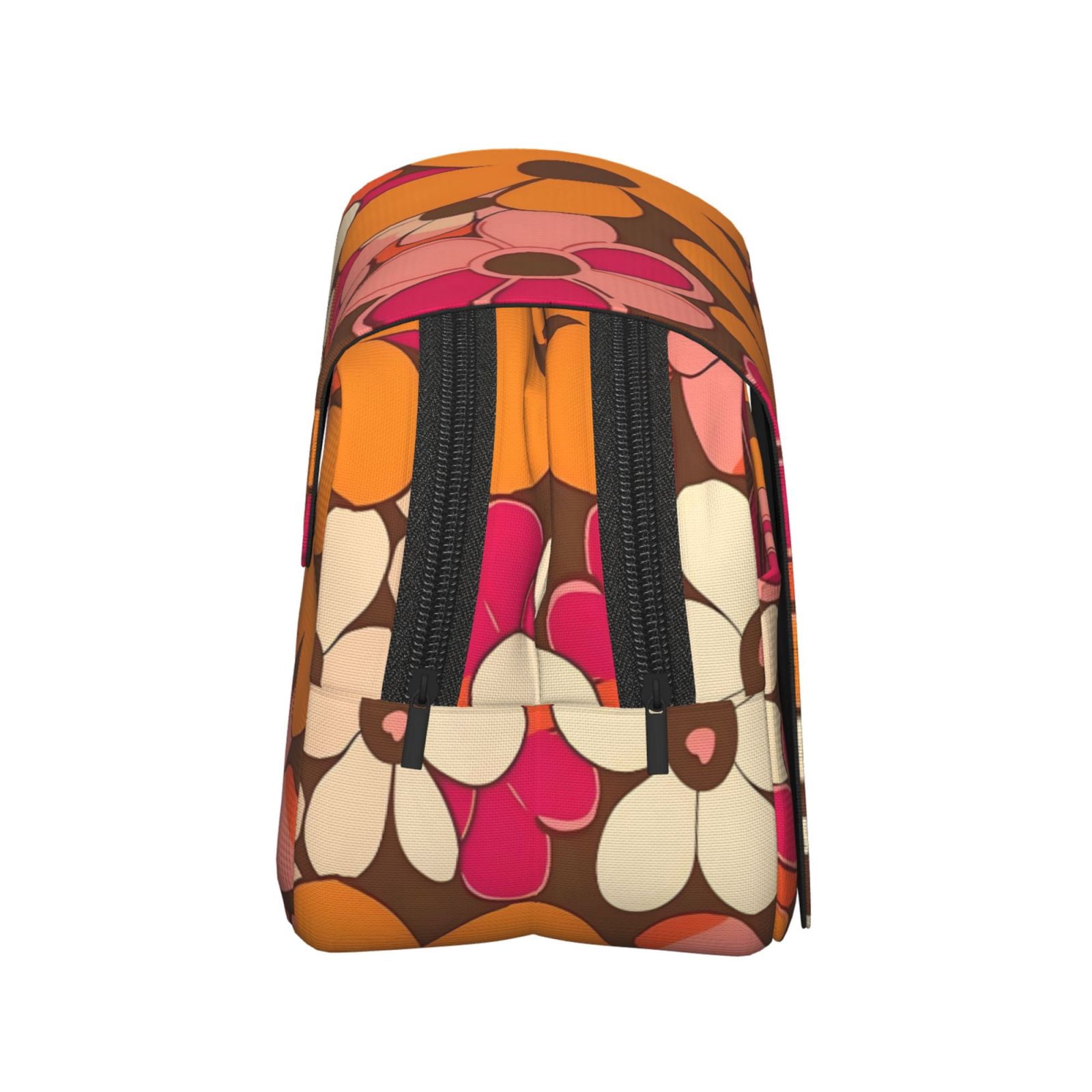 Large-Capacity Flip-Top Double-Layer Pencil Case, Multi-Functional Pocket Pen Case, Durable Stationery Organizer Retro Groovy Flowers Pattern (14)