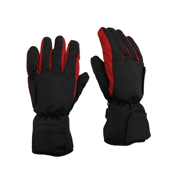 TELOLY Outdoor electric heating gloves for winter warmth, battery charging, heating, cycling electric heating gloves - red and black