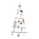 thumbnail image 2 of Árbol de Navidad iluminado para colgar en la pared, decoración navideña, escalera de madera decorativa Estilo C, 2 of 5