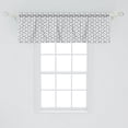 thumbnail image 2 of Ambesonne Damask Window Valance, Victorian Art Swirly Pattern, 54" X 18", Grey and White, 2 of 3