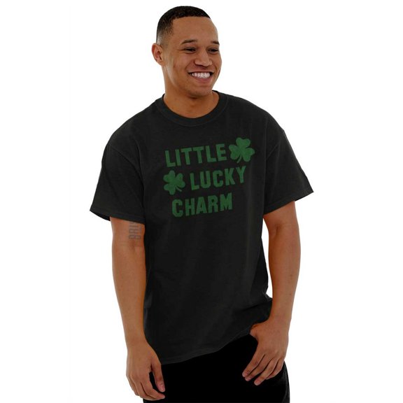 St Patricks Day Little Lucky Charm Men's Graphic T Shirt Tees Brisco Brands S