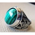 thumbnail image 2 of Malachite Mans Ring, Natural Green Malachite, Spiritual, Silver Jewelry, 925 Silver Ring, Birthday Gift, Heavy Mens Ring, Arabic Design, Ottoman Style Ring, Christmas, Turkey Mens Signet Ring, 2 of 6