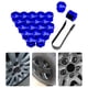 thumbnail image 4 of Tuerca de la rueda del automóvil Cap Decoración Exterior Reemplazo Auto Hub Tornillo Cubierta de tornillo 17-21mm Anti-Rust Rust Nuts Automóvil Rims Plating Azul 21mm 20 Piezas AweSitey  VI014417-06, 4 of 7