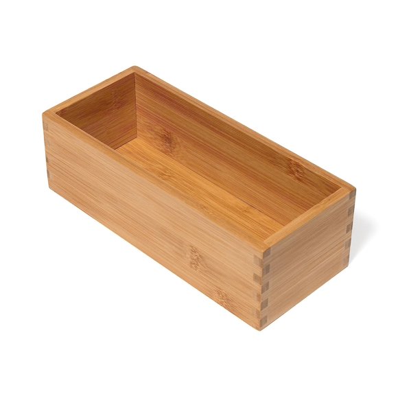 Caja de almacenamiento para utensilios Lipper International, madera de bambú