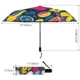 thumbnail image 3 of Fruit Pitaya Banana Strawberry Papaya Compact Sun Umbrella Windproof Travel Umbrellas for Rain Strong Portable UV Protection, 3 of 8