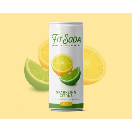 Fit Soda, Wellness Soda Infused with Branched-Chain Amino Acids (BCAA) and Electrolytes
