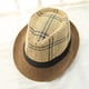 thumbnail image 5 of Sombreros de paja para hombres y mujeres con circunferencia de 56-58 cm, sombreros de ala corta, sombreros de jazz retro de verano, sombreros de protección solar, 5 of 5