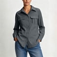 thumbnail image 2 of HBGVBA Womens Button Down Shirts,Long Sleeve UPF 50 Sun Protection Tops Collared Button Quickly Dry Sunshirt with Pocket, 2 of 6