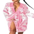thumbnail image 3 of Women Silk Satin Robe Bathrobe Gown Kimono Sleepwear Pjs Lingerie, 3 of 6