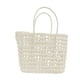 thumbnail image 4 of Bolso de mano tejido para mujer, de gran capacidad, elegante y portátil, para vacaciones. Blanco, 4 of 9