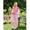 thumbnail image 3 of Ekouaer Womens 2 Pack Pajama Sets Long Sleeve Leopard Top with Pants Pjs Black Sleepwear Soft Lounge Sets, 3 of 6