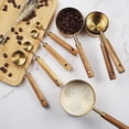 thumbnail image 3 of Juego de tazas y cucharas medidoras con mango de madera Copa de cucharada de medición, 3 of 6