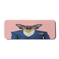 thumbnail image 1 of Hipster Computer Mouse Pad, Whimsical Portrait of a Cat in Cartoonish Suit with West and Yellow Tie, Rectangle Non-Slip Rubber Mousepad Large, 31" x 12", Blush and Multicolor, by Ambesonne, 1 of 2