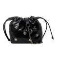 thumbnail image 1 of Bolso Mano Diseñador Cubo Con Cordón Cuero PU para Mujer, 1 of 9