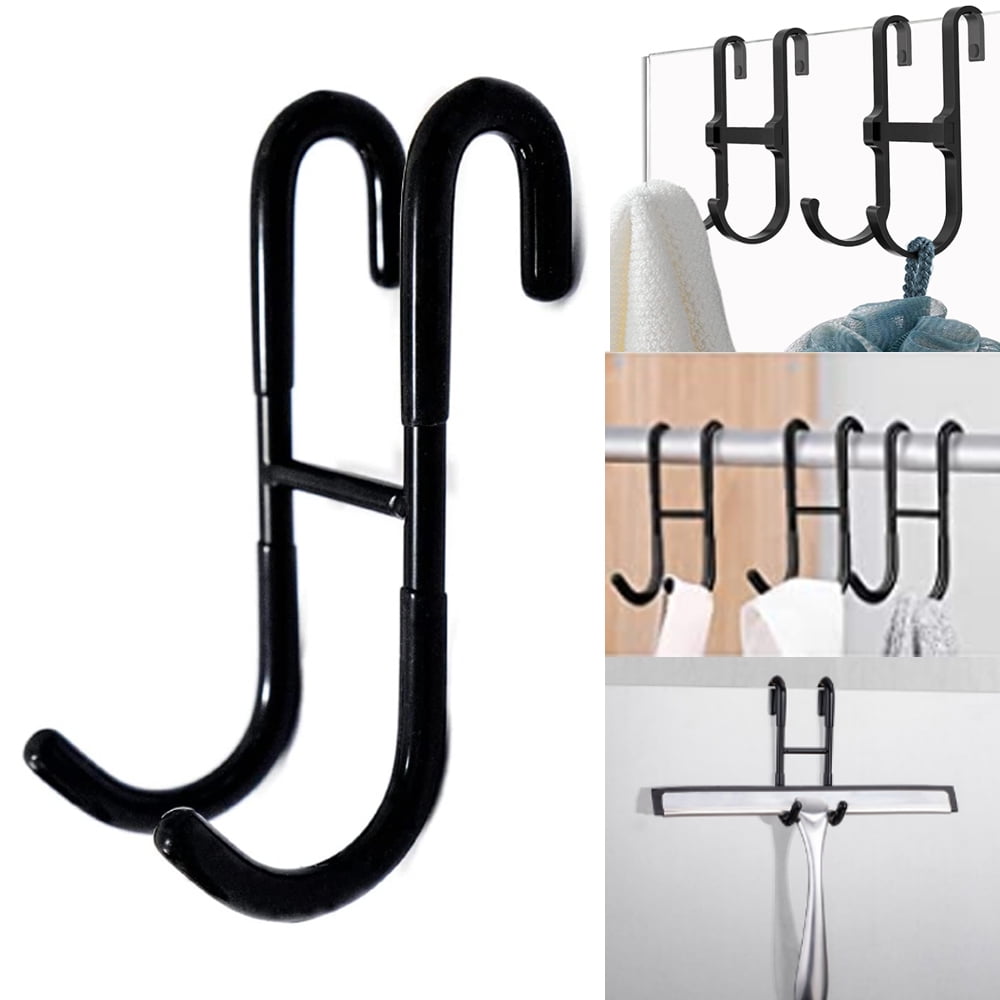 Shower Door Hooks (1 Pack),Towel Hooks for Bathroom Frameless Glass Shower Door,Shower Squeegee