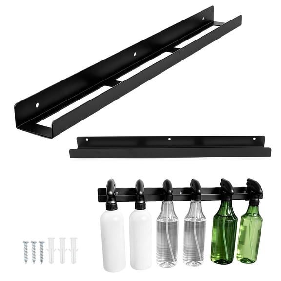 Venoro Spray Bottle Organizer Wall Mount - Steel Storage Rack Holder for Car Detailing