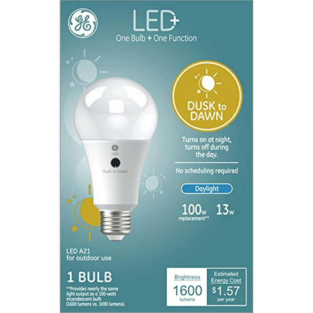 GE LED+ Dusk to Dawn A21 General Purpose 13Watt LED Light Bulb (100W