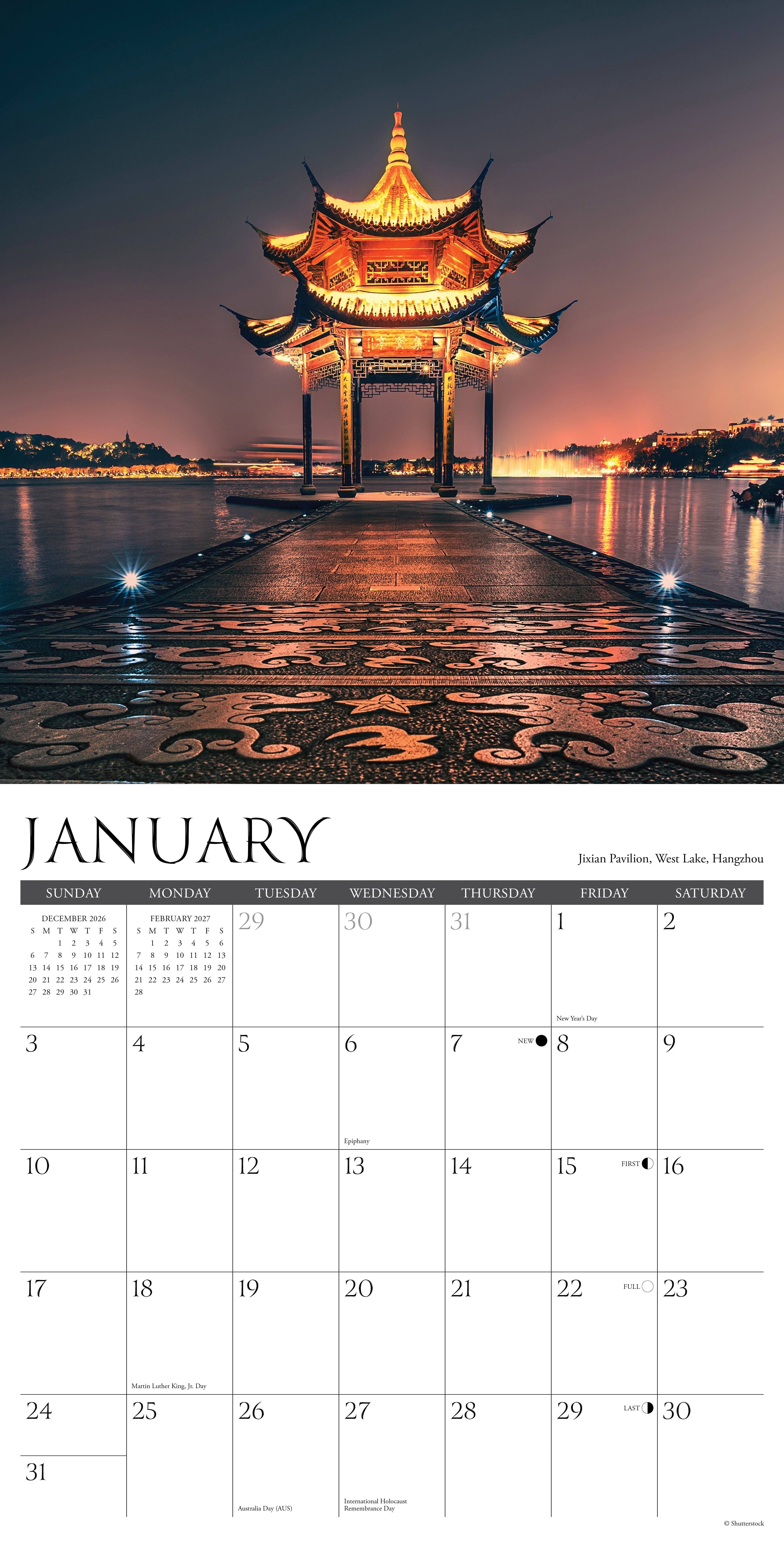 Willow Creek Press, China 2027 Wall Calendar