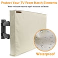 thumbnail image 6 of Outdoor TV Cover for 41"-43" Flat Screens, IC ICLOVER Weatherproof Weather Dust Resistant Television Protector with Waterproof Remote Pocket - Beige, 6 of 11