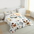 thumbnail image 4 of Homewish Kawaii Puppy Dogs Full Size Comforter Sets,Rustic Flower Bedding Comforter Set,White Brown Green Bedding Sets For Girls Boys,Breathable Home Decor Reversible,3 Pieces, 4 of 9