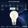 thumbnail image 4 of Luxrite Vintage A19 LED Light Bulb 100 Watt Equivalent 1600 Lumens 5000K Bright White Dimmable 12W Damp Rated UL E26 Base 2 Pack, 4 of 7
