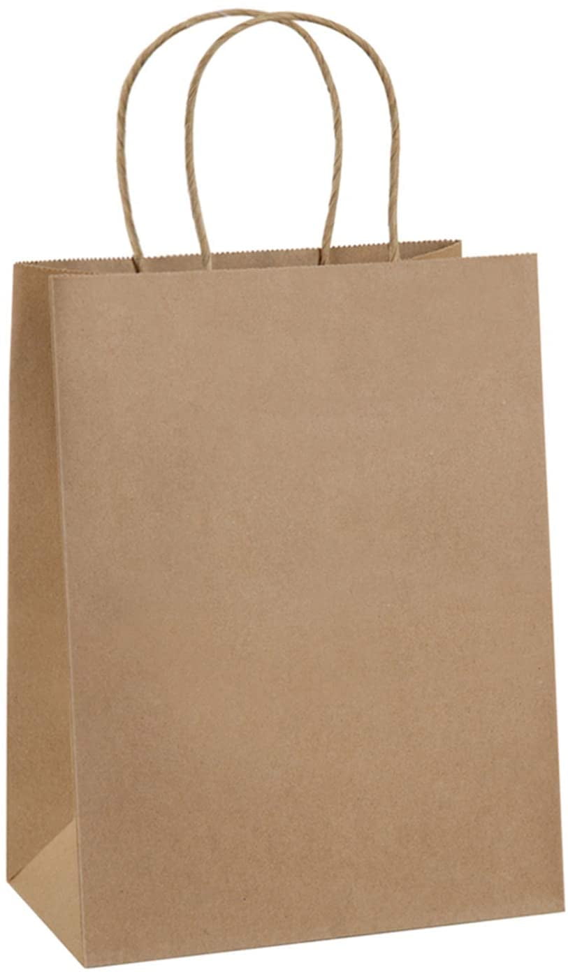 Paper Gift Bags with Handles Paper Shopping Bags Kraft Bags Party Bags Retail Merchandise Bags BagDream Navy Blue Gift Bags 8x4.25x10.5 100Pcs Paper Bags 