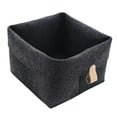 thumbnail image 1 of Cesta de fieltro para guardar juguetes y ropa, organizador para cocina y baño Negro, 1 of 3