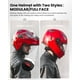 thumbnail image 4 of Casco de moto ILM 953 Bluetooth integrado modular rojo S, 4 of 8