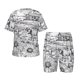thumbnail image 1 of Fotbe Country Farm Scene Pijama Estampada de 2 Piezas para Niños – Ropa de Dormir de Manga Corta Cómoda para Niños y Niñas, Camiseta y Shorts de Algodón-4X-Large, 1 of 6