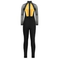 thumbnail image 3 of iiniim Girls Dance Unitard Ice Skating Outfits Long Sleeve Gymnastics Leotard with Yoga Leggings Pants Set Activewear Gold 8, 3 of 7