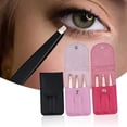 thumbnail image 2 of 3Pcs/Set False Eyelashes Clips Multifunctional Eyebrow Trimming Stainless Steel Flat Slanted Pointed Oblique Eyebrow Tweezers Makeup Tools, 2 of 8