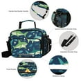 thumbnail image 3 of FORMRS Student Lunch Bag Insulated Reusable Cooler Box with Zipper Pockets, Sharks Pattern, 3 of 9