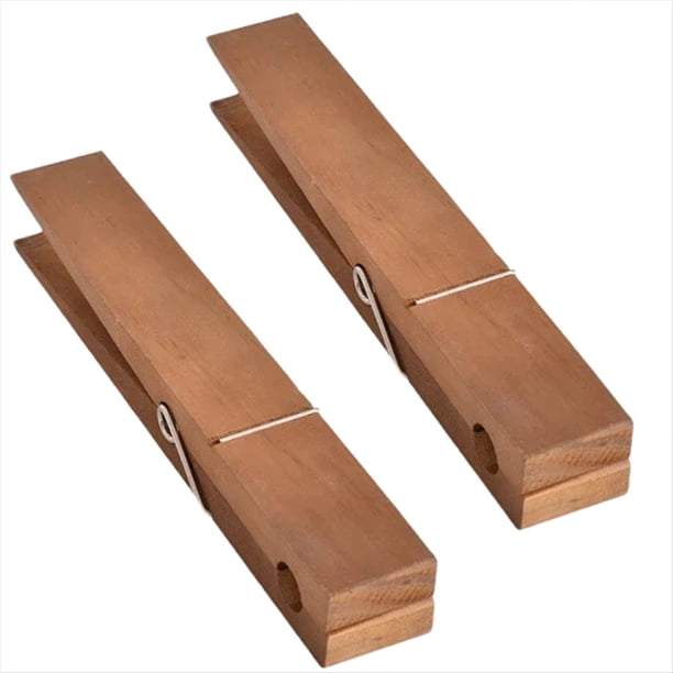Toallero de Baño con Pinza para Ropa, Toallero de Madera Antideslizante Montado en la Pared para Colgar, Multiusos, Fácil Instalación B